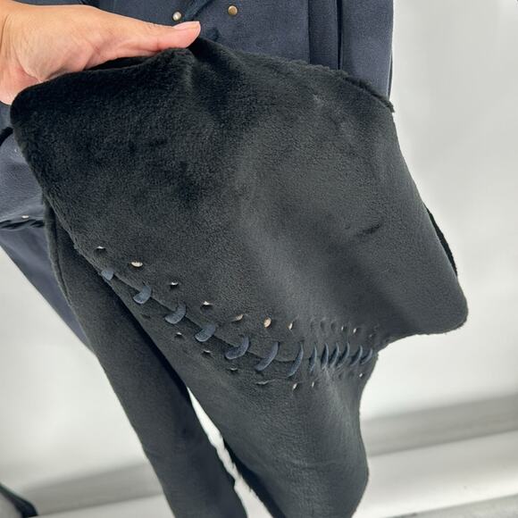 Dennis Basso 90s Faux Suede longline faux Suede whipstitch Western coat size 2XL - Picture 9 of 9